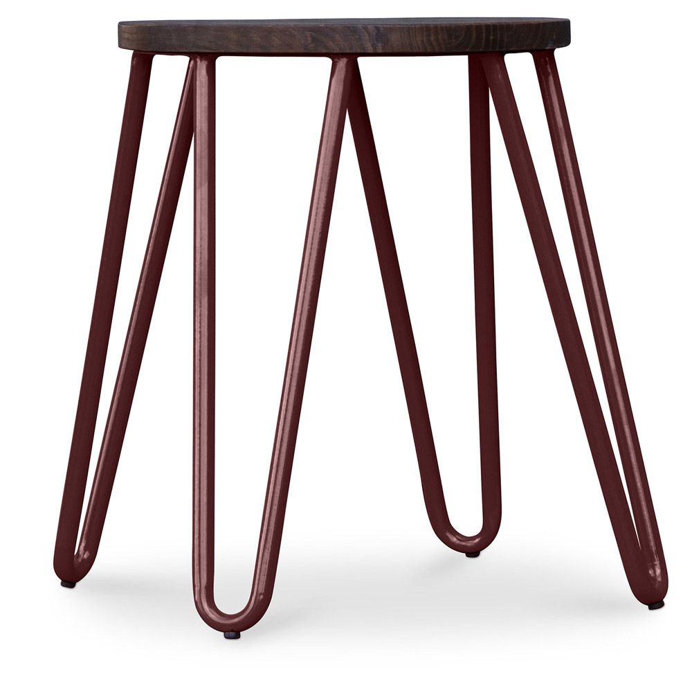 Sgabello Hairpin - 42cm - Legno scuro e metallo  image 8