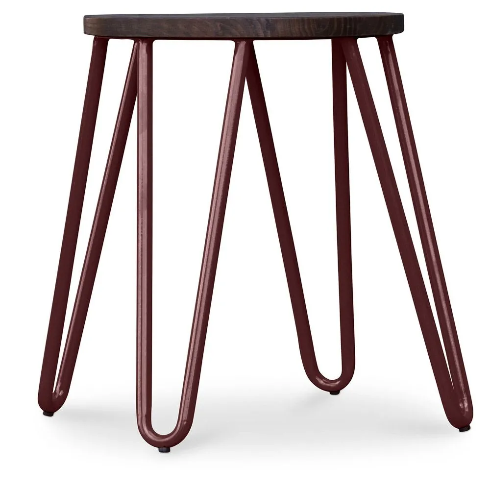 Sgabello Hairpin - 42cm - Legno scuro e metallo  image 8