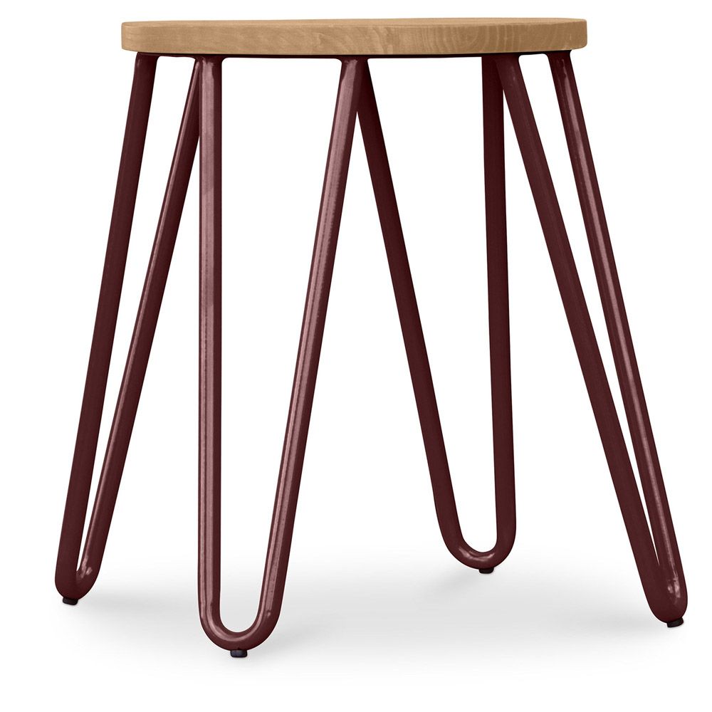 Sgabello Hairpin - 42cm - Legno chiaro e metallo image 8