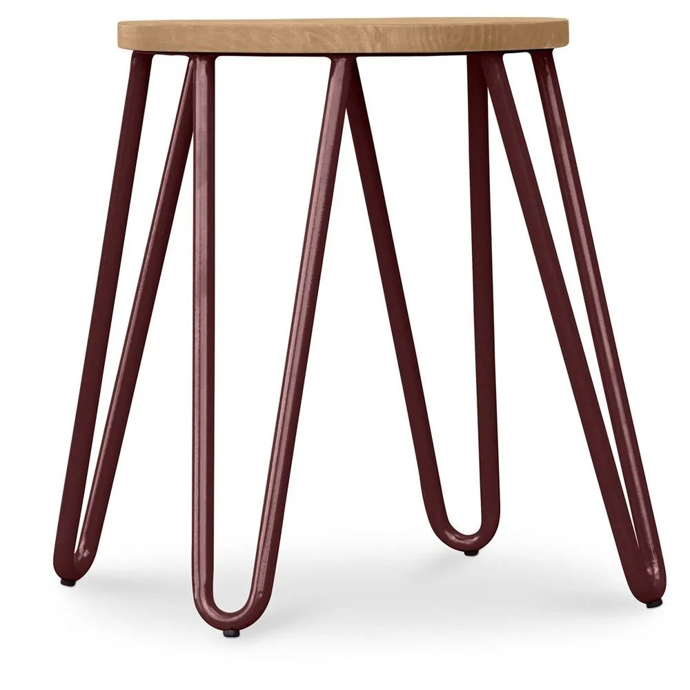 Sgabello Hairpin - 42cm - Legno chiaro e metallo image 8