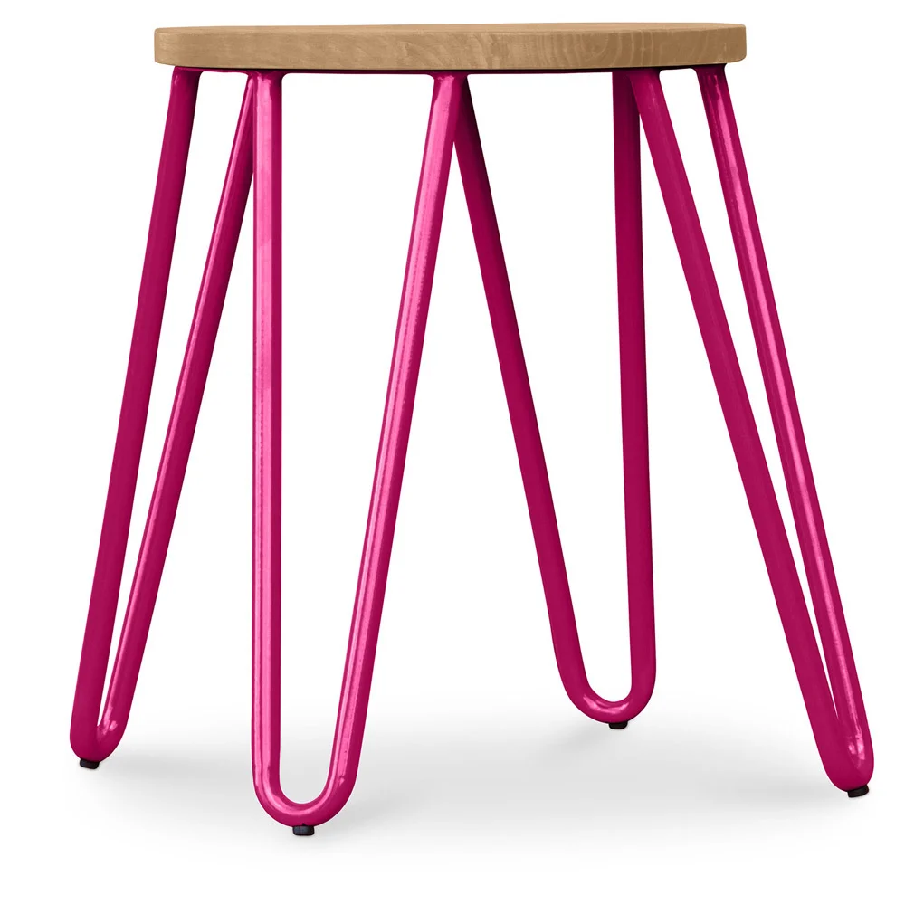 Sgabello Hairpin - 42cm - Legno chiaro e metallo image 8