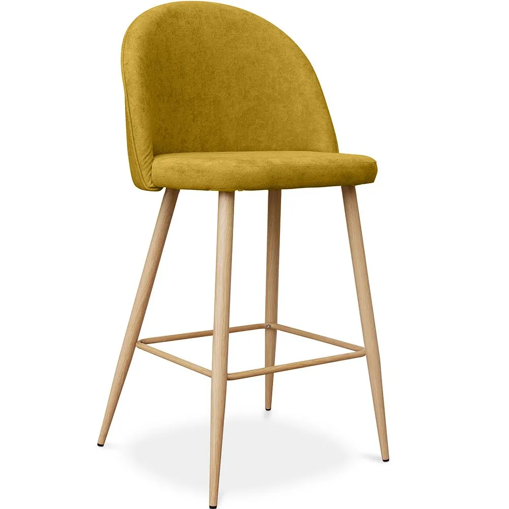 Sgabello imbottito in tessuto - Design scandinavo - 66cm - Evelyne image 8