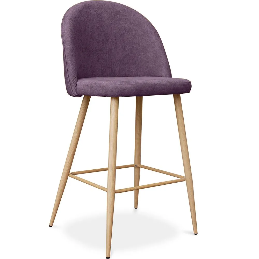 Sgabello imbottito in tessuto - Design scandinavo - 66cm - Evelyne image 8