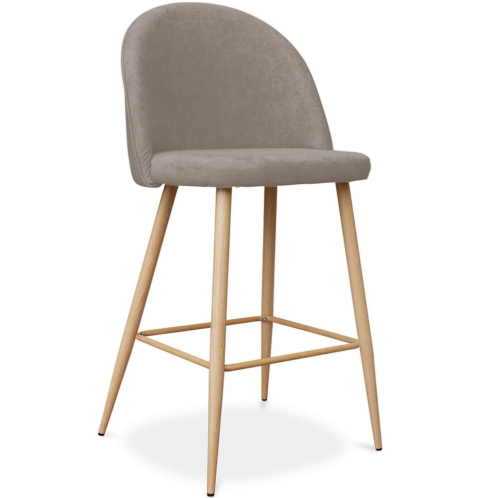 Sgabello imbottito in tessuto - Design scandinavo - 66cm - Evelyne image 8