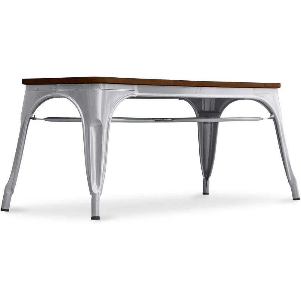 Banco di Design Industriale - Legno e Metallo - Stylix image 8