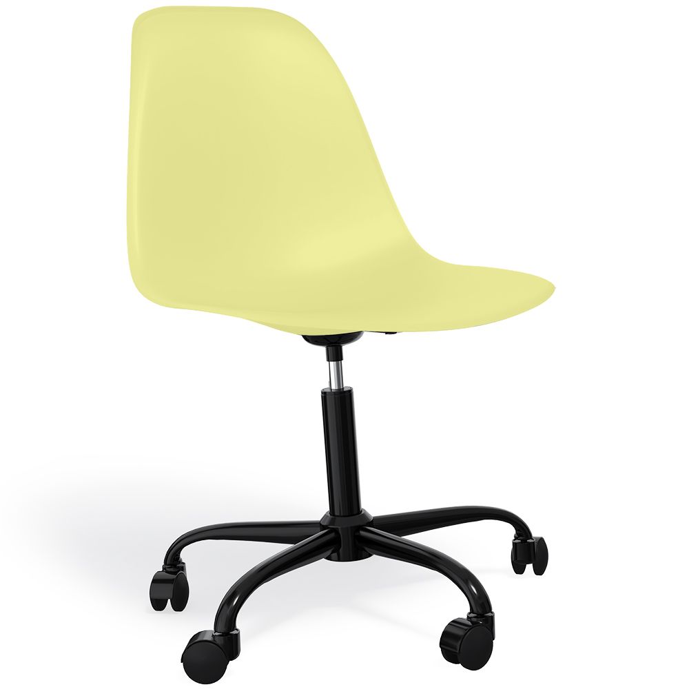 Sedia da ufficio con braccioli - Sedia da scrivania con ruote - Struttura nera Denisse image 8