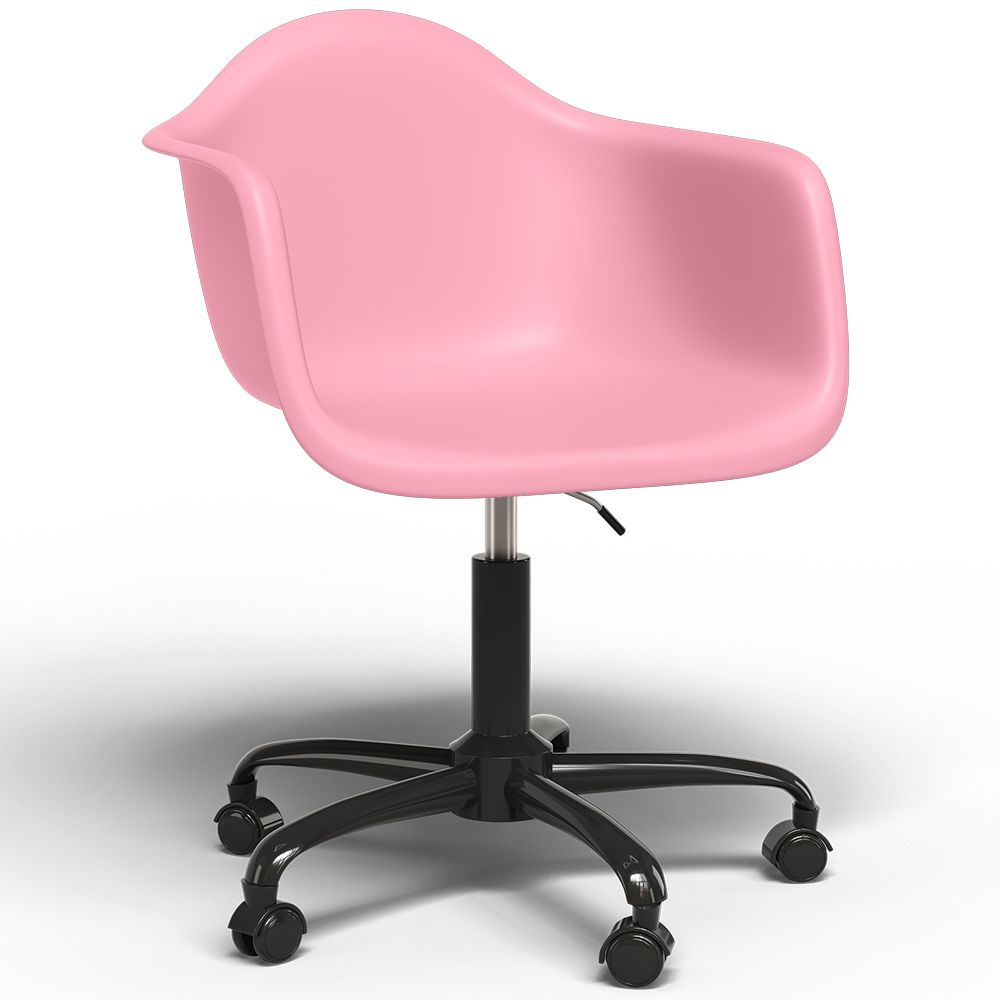 Sedia da ufficio con braccioli - Sedia da scrivania con ruote - Struttura nera Weston image 8