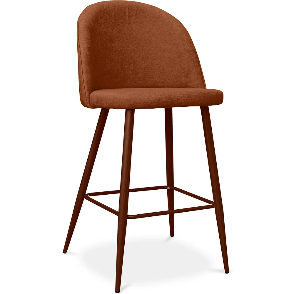 Sgabello imbottito in tessuto - Design scandinavo - 66cm- Evelyne image 8