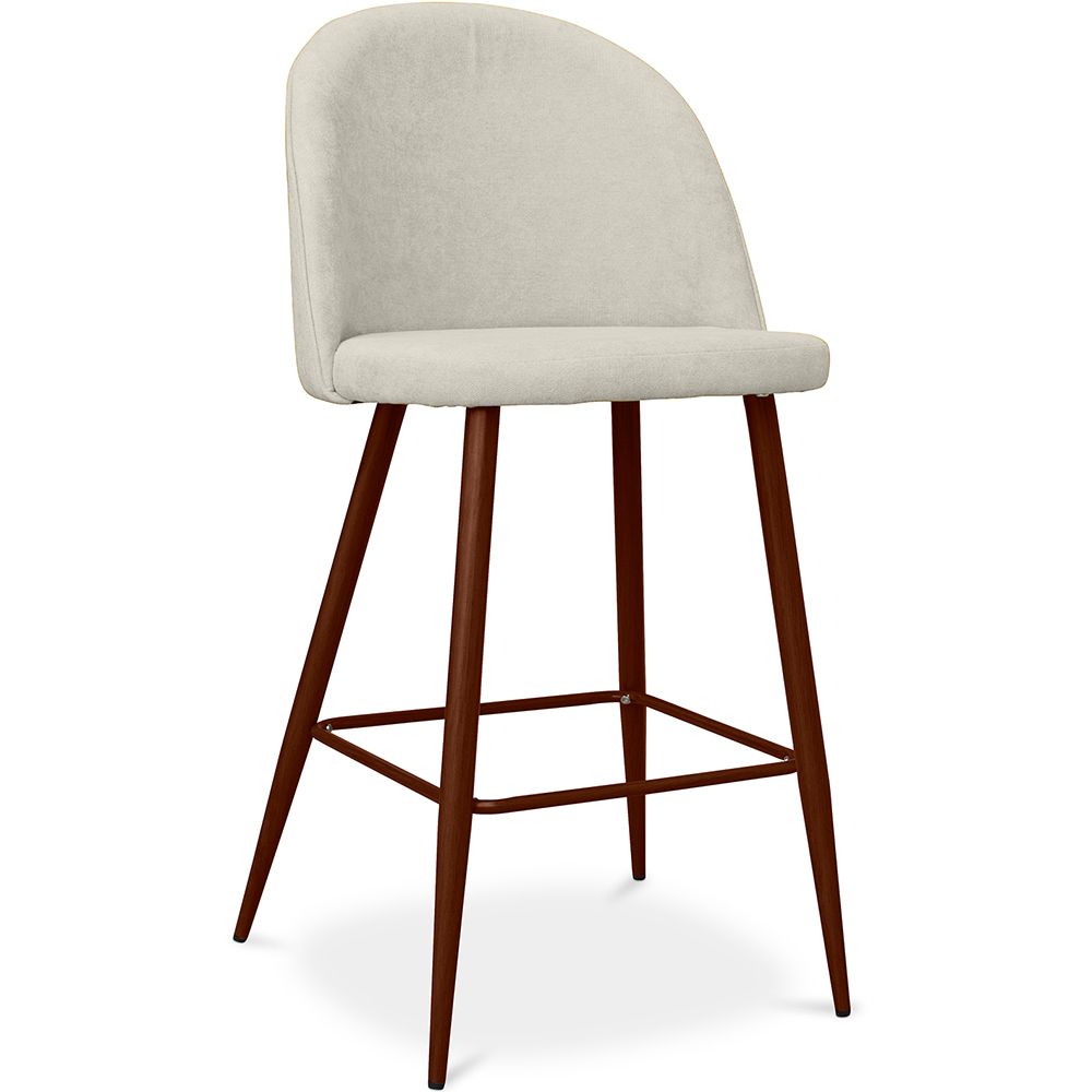 Sgabello imbottito in tessuto - Design scandinavo - 66cm- Evelyne image 8