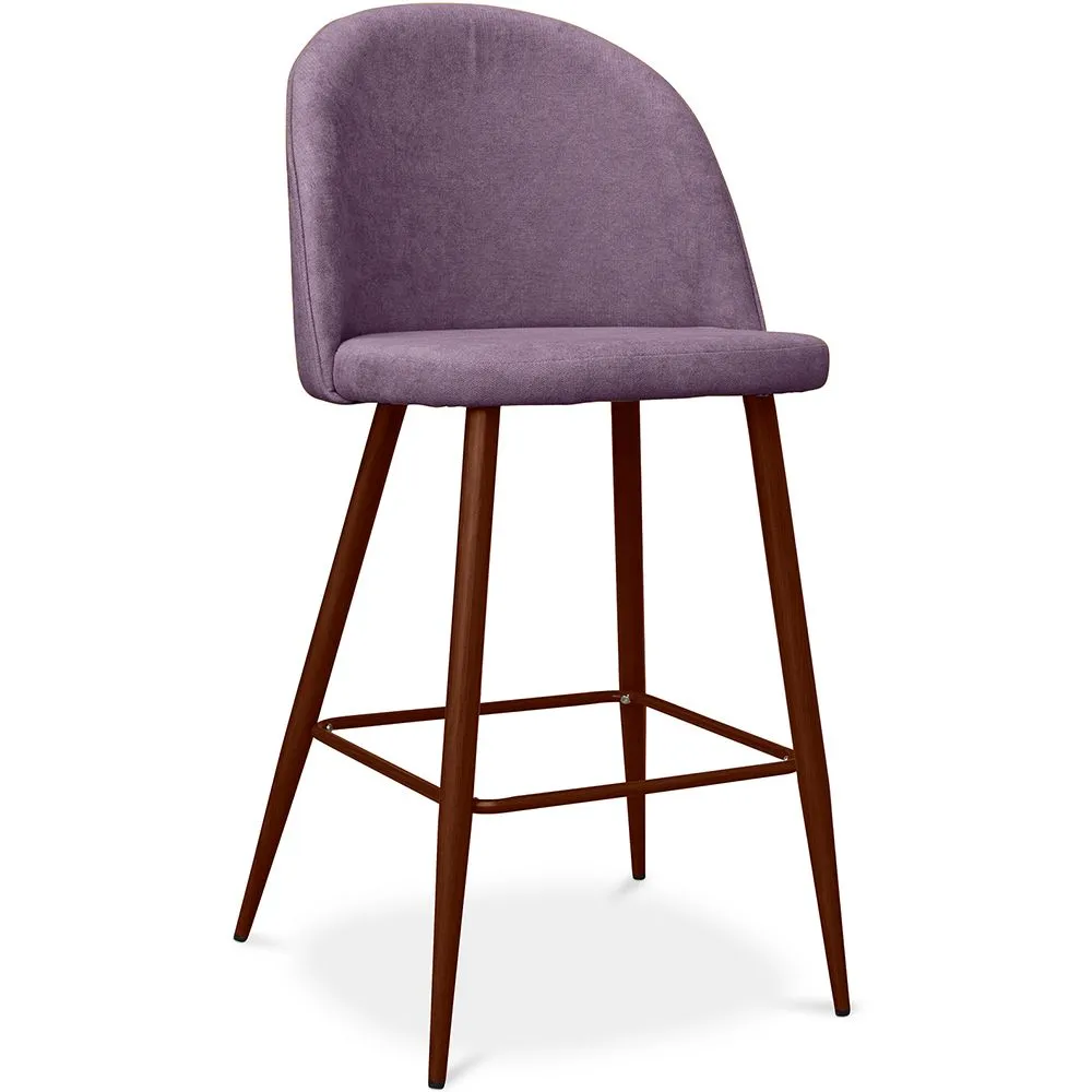 Sgabello imbottito in tessuto - Design scandinavo - 66cm- Evelyne image 8