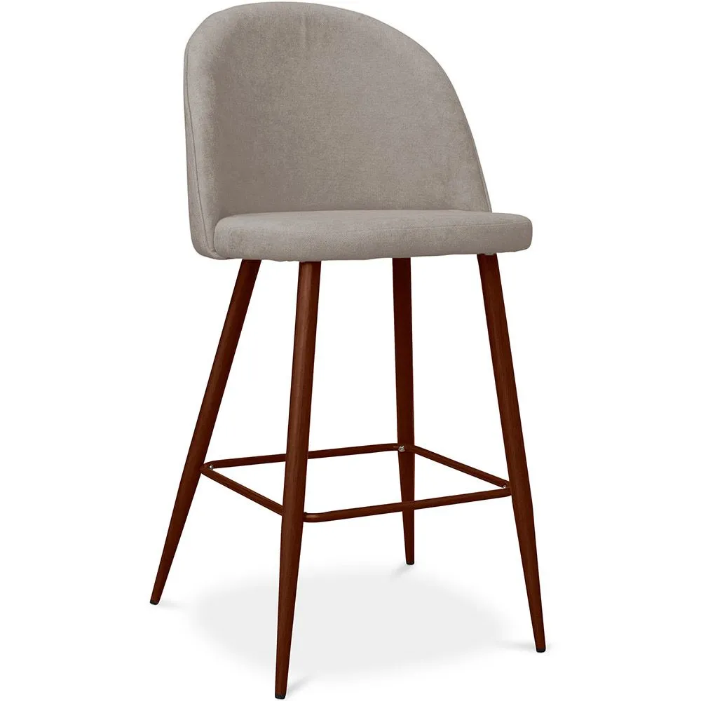 Sgabello imbottito in tessuto - Design scandinavo - 66cm- Evelyne image 8