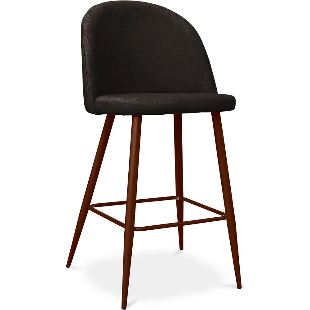 Sgabello imbottito in tessuto - Design scandinavo - 66cm- Evelyne image 8