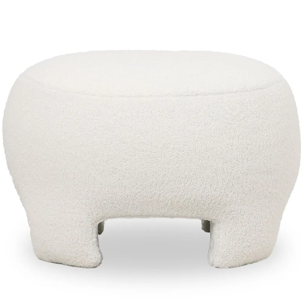 Poggiapiedi Imbottito - Pouf in Tessuto Bouclé - Magnolia image 8