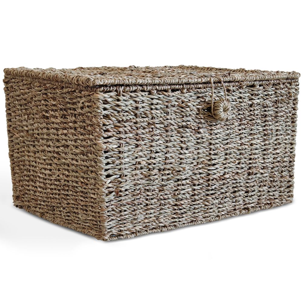 Cesto in Fibra Naturale con Coperchio - 40x30CM - Baulera image 8