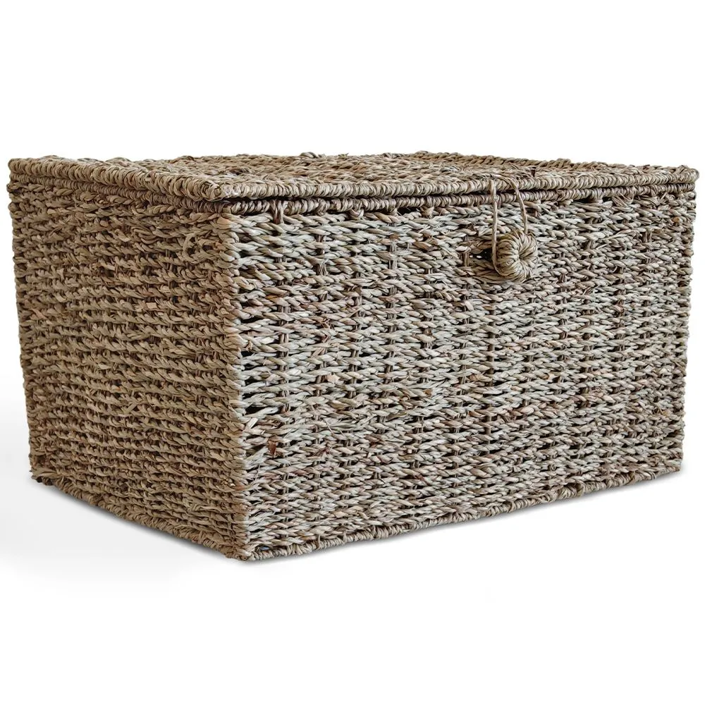 Cesto in Fibra Naturale con Coperchio - 40x30CM - Baulera image 8