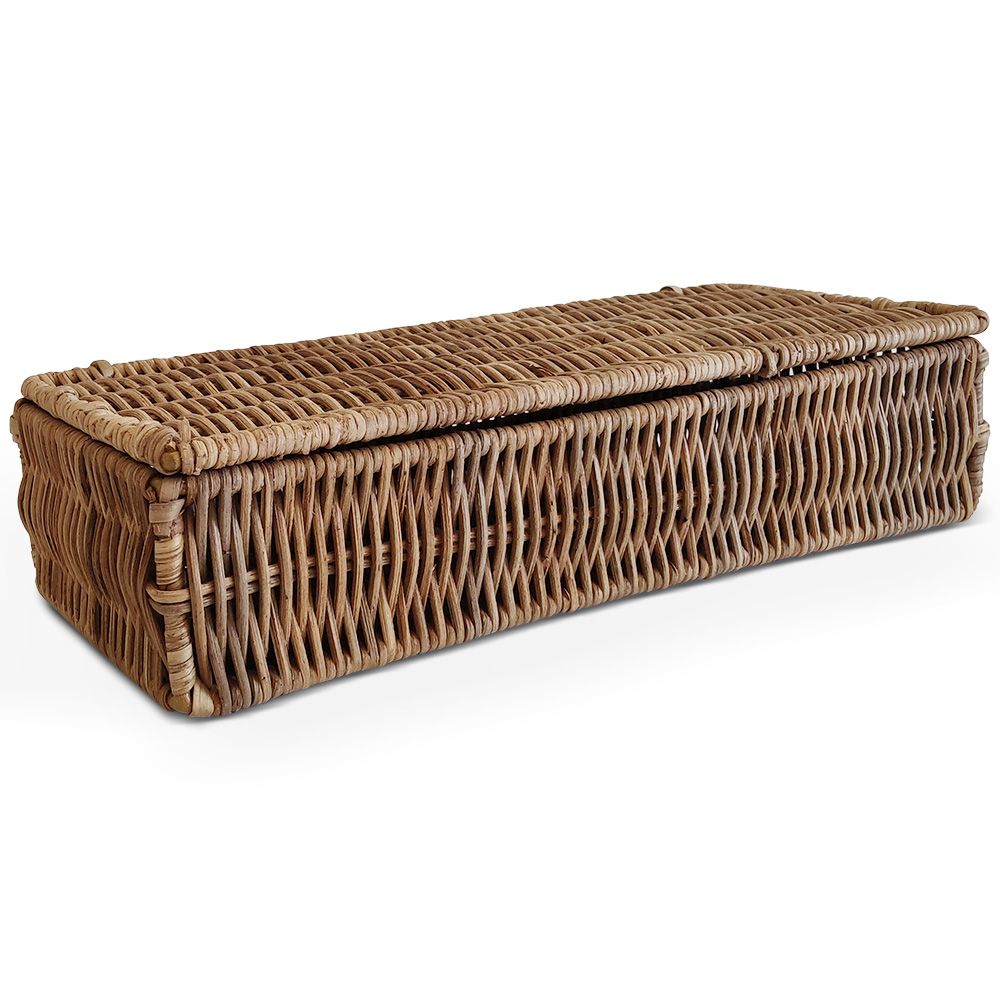  Cesto in rattan con coperchio - 26x10CM - Lung image 8