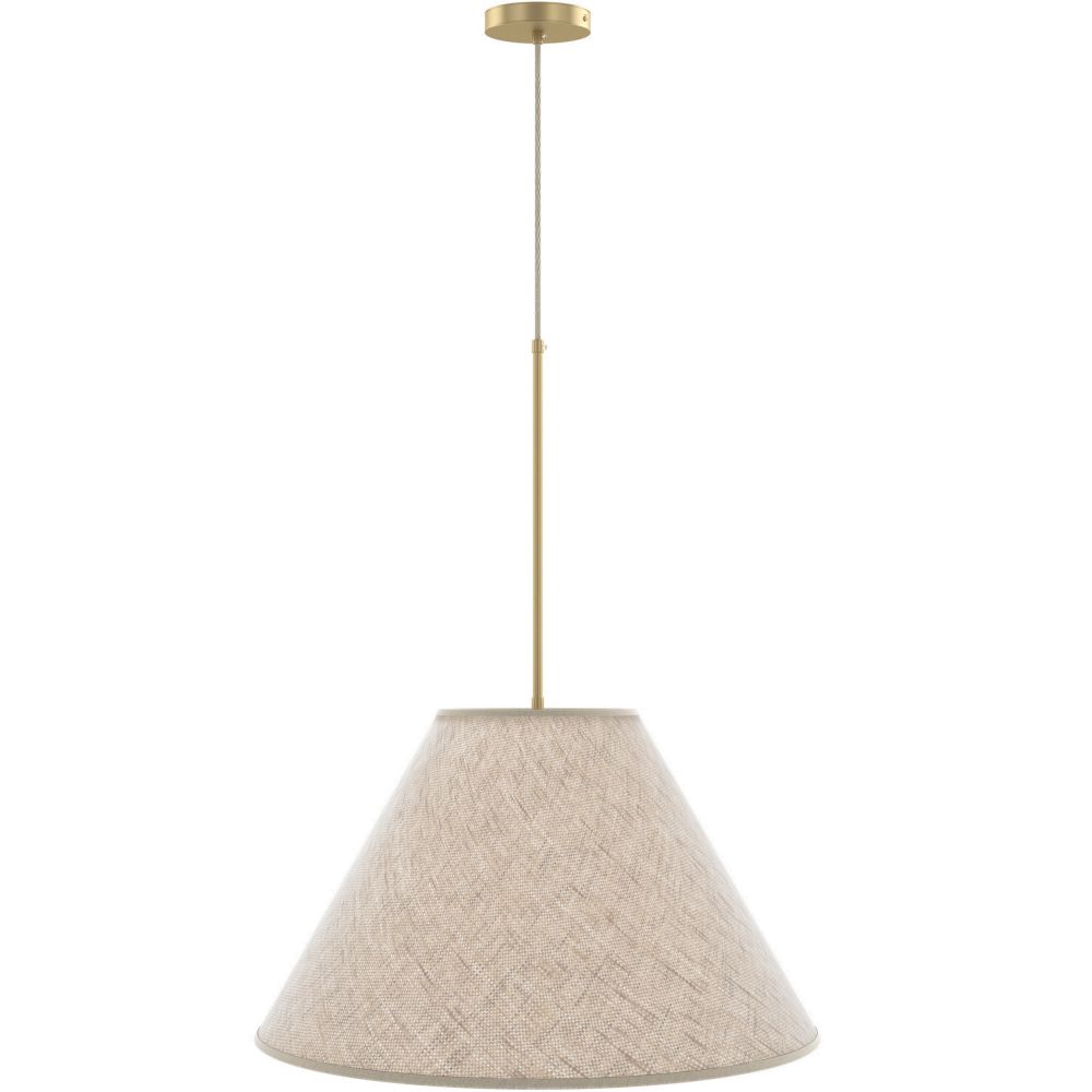 Lampada a Sospensione da Soffitto con Paralume in Tessuto Beige - Fula image 8