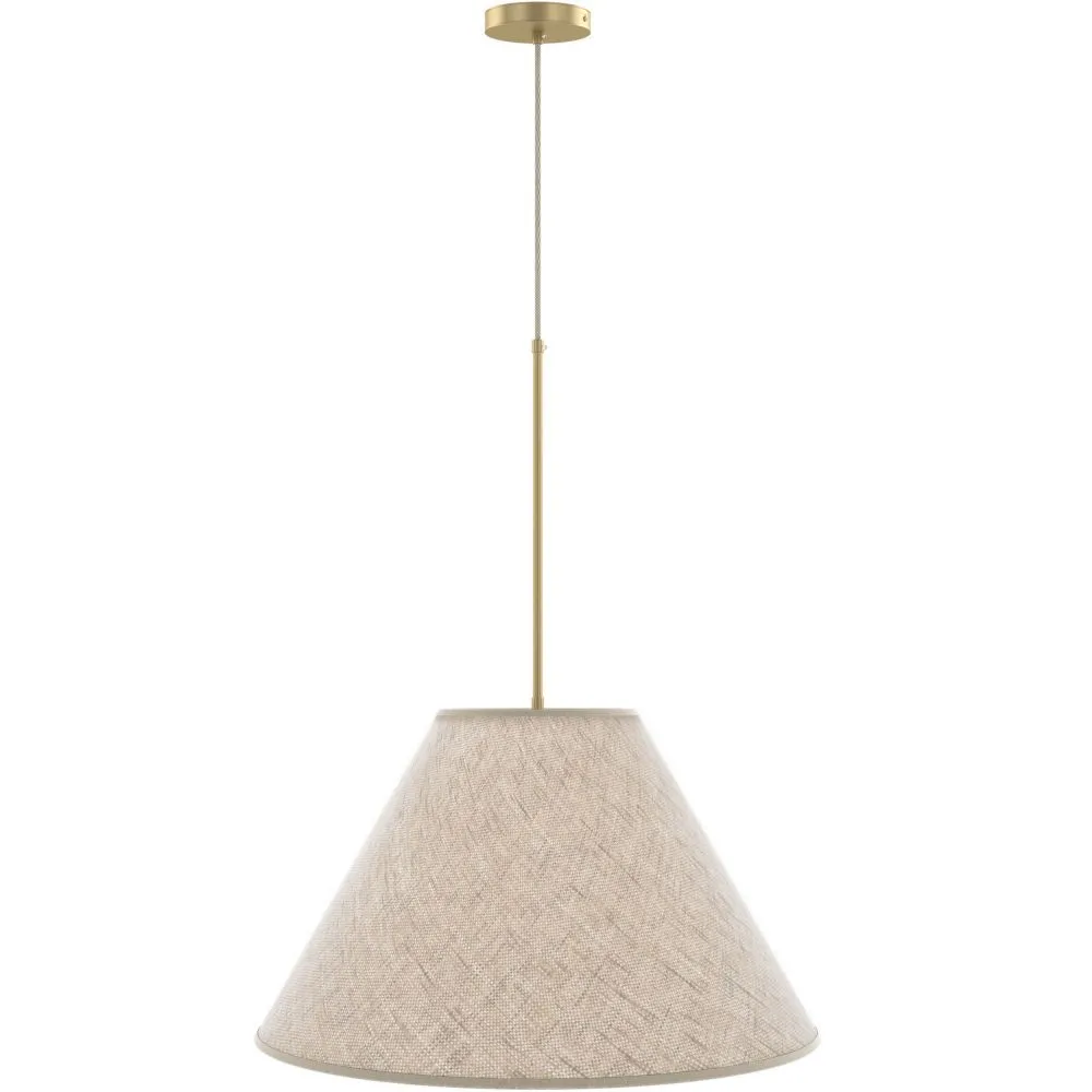 Lampada a Sospensione da Soffitto con Paralume in Tessuto Beige - Fula image 8