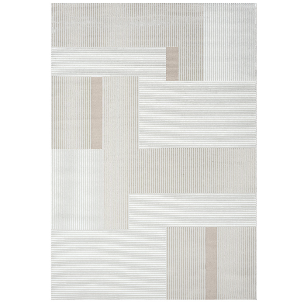 Grande Tappeto dal Design Contemporaneo e Moderno - Beige (290x200 cm) - Qara image 8