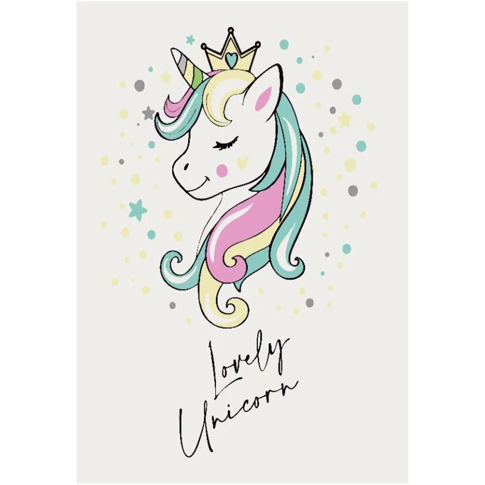 Grande Tappeto per Bambini con Disegno Unicorno - Multicolore (290x200 cm) - Style image 8