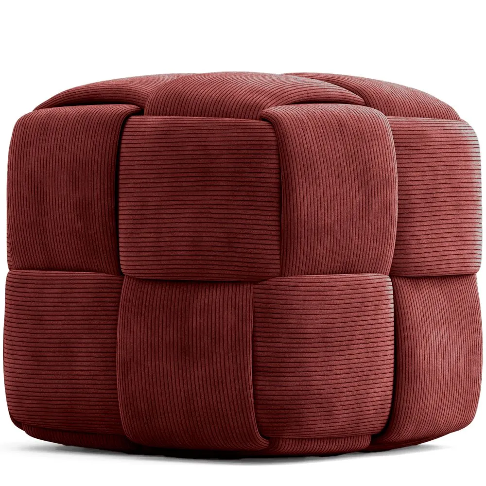 Pouf Quadrato Imbottito in Velluto a Coste - Design Moderno - Cube image 8