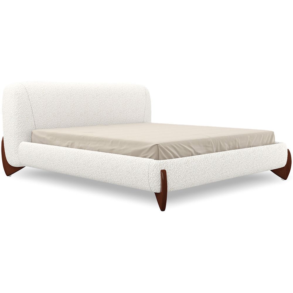 Letto matrimoniale 160x200 CM - Rivestito in Tessuto Bouclé - Dream image 8