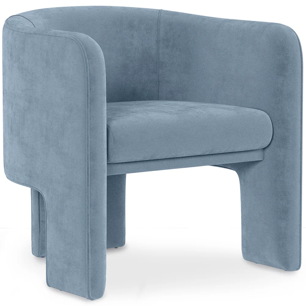 Poltrona imbottita in velluto - Callum image 8