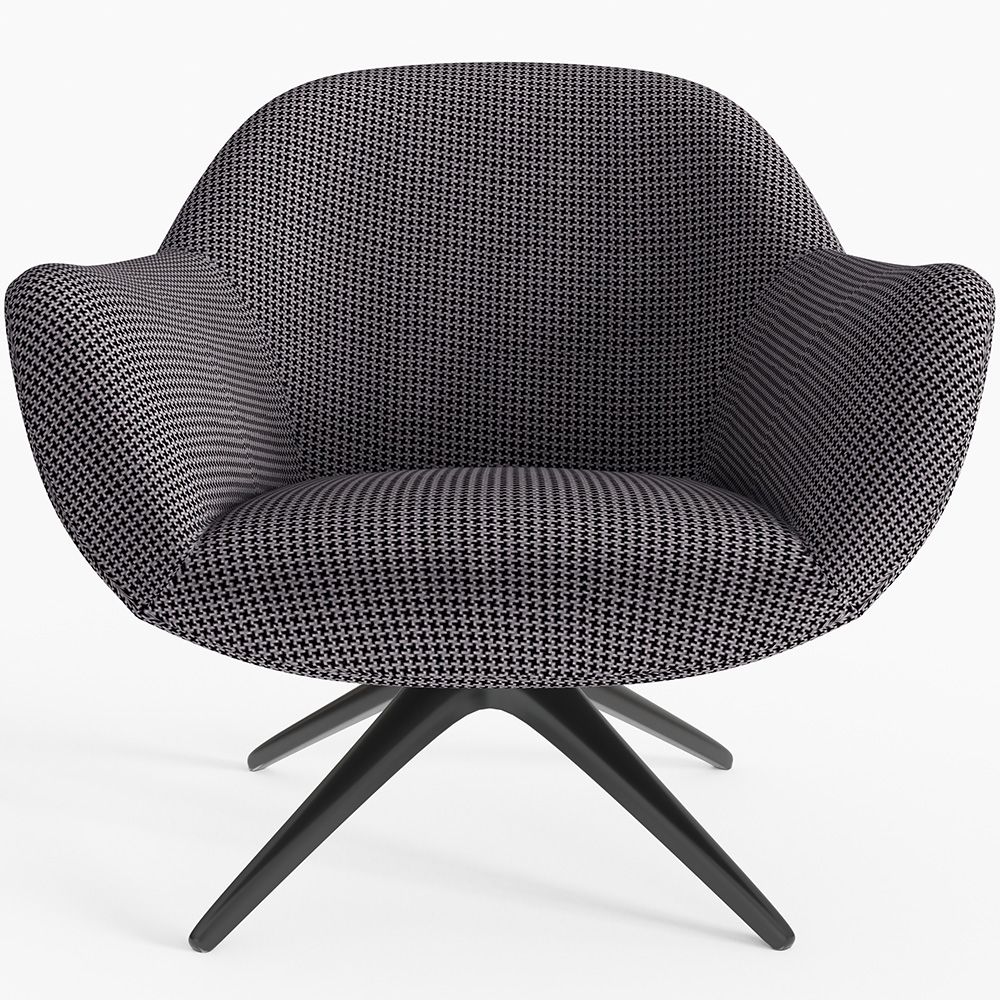 Poltrona Rivestita Design Curvo Stile Contemporaneo - Mirrel image 8