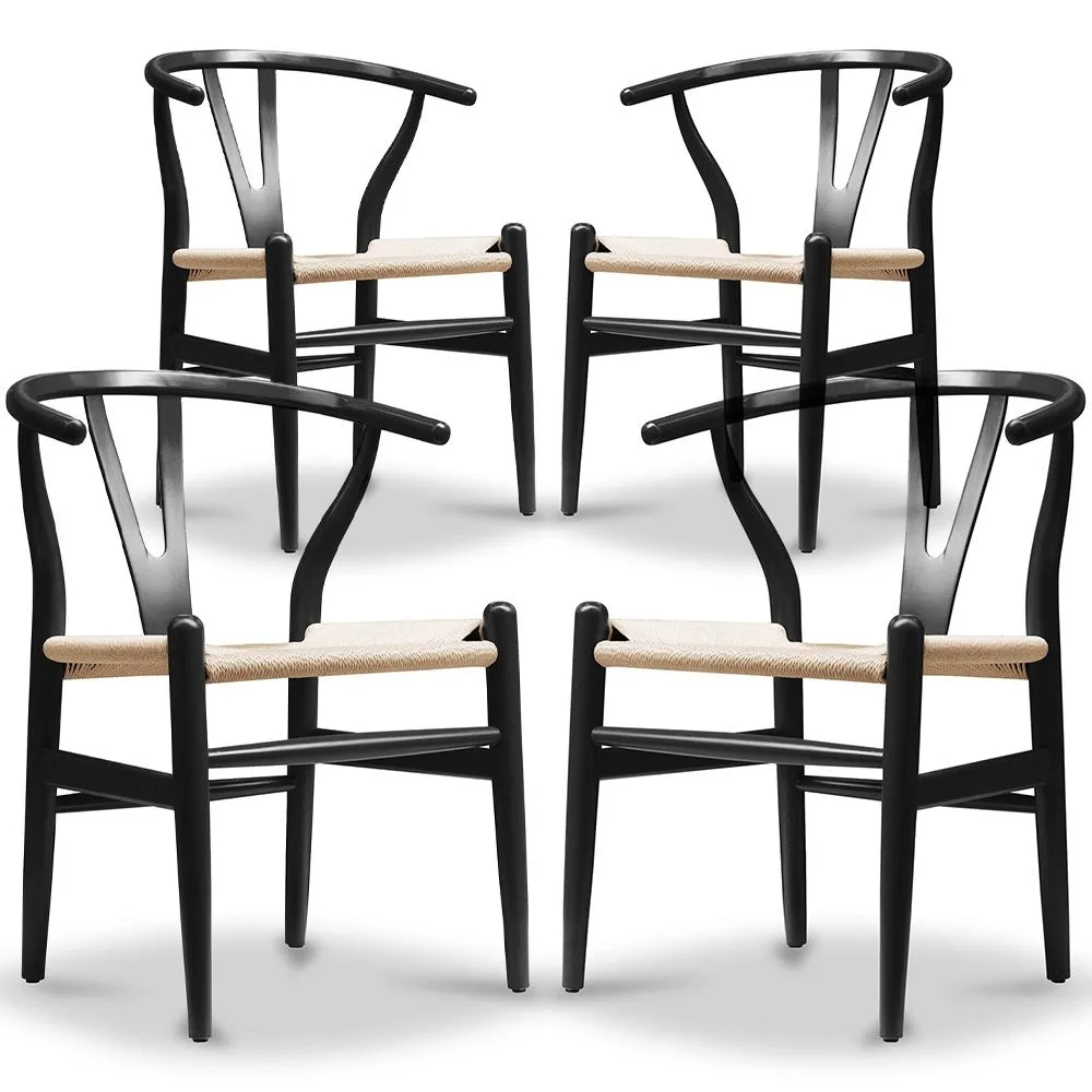 Confezione di 4 Sedie da Pranzo in Legno - Stile Scandinavo - Wish image 8