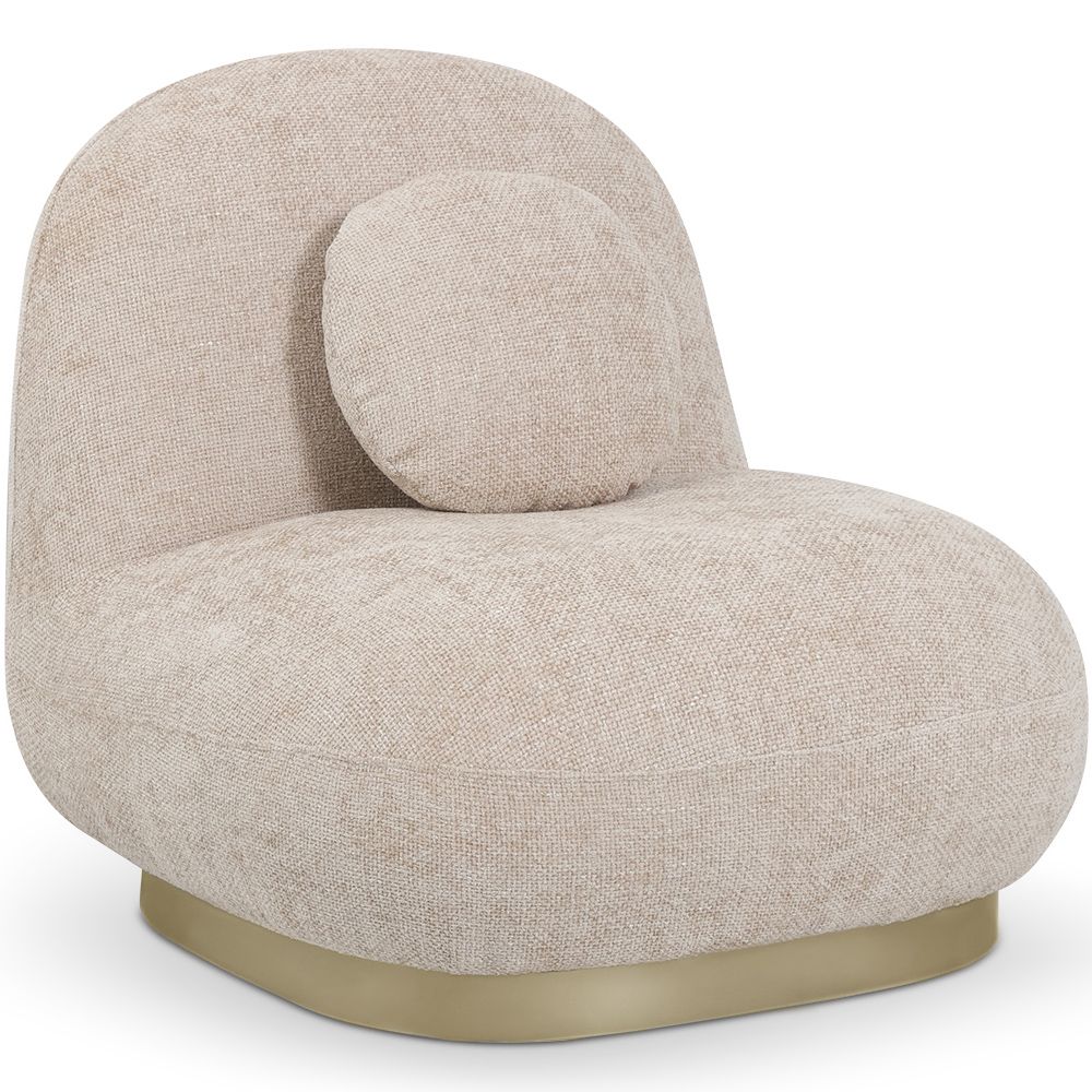Poltrona Curva di Design Stile Contemporaneo Rivestita in Chenille - Larry image 8