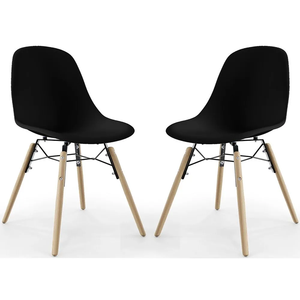 Sedia da Pranzo - Design Scandinavo - Gambe in Legno - Set di 2 - Skögur image 8