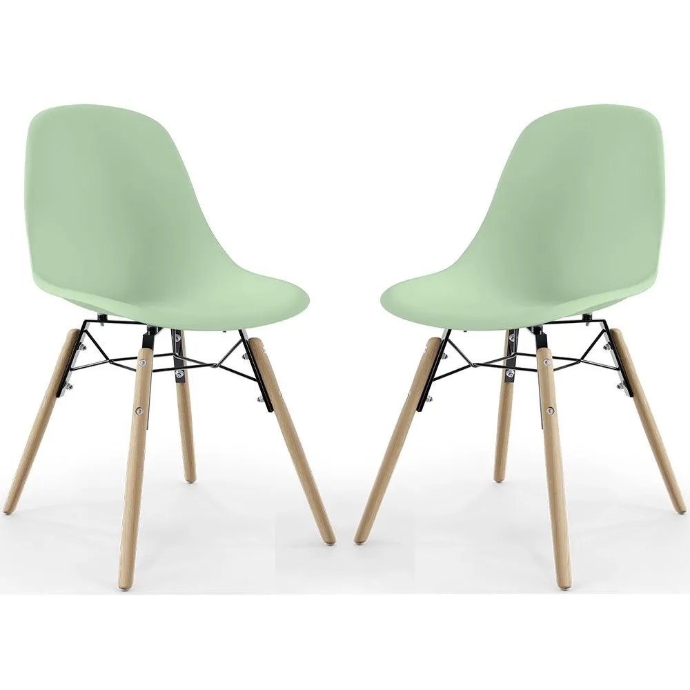 Sedia da Pranzo - Design Scandinavo - Gambe in Legno - Set di 2 - Skögur image 8