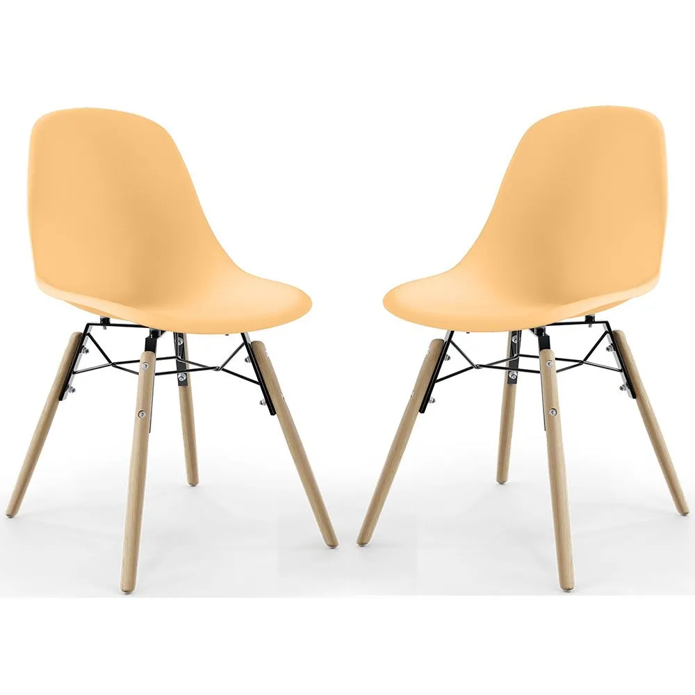 Sedia da Pranzo - Design Scandinavo - Gambe in Legno - Set di 2 - Skögur image 8