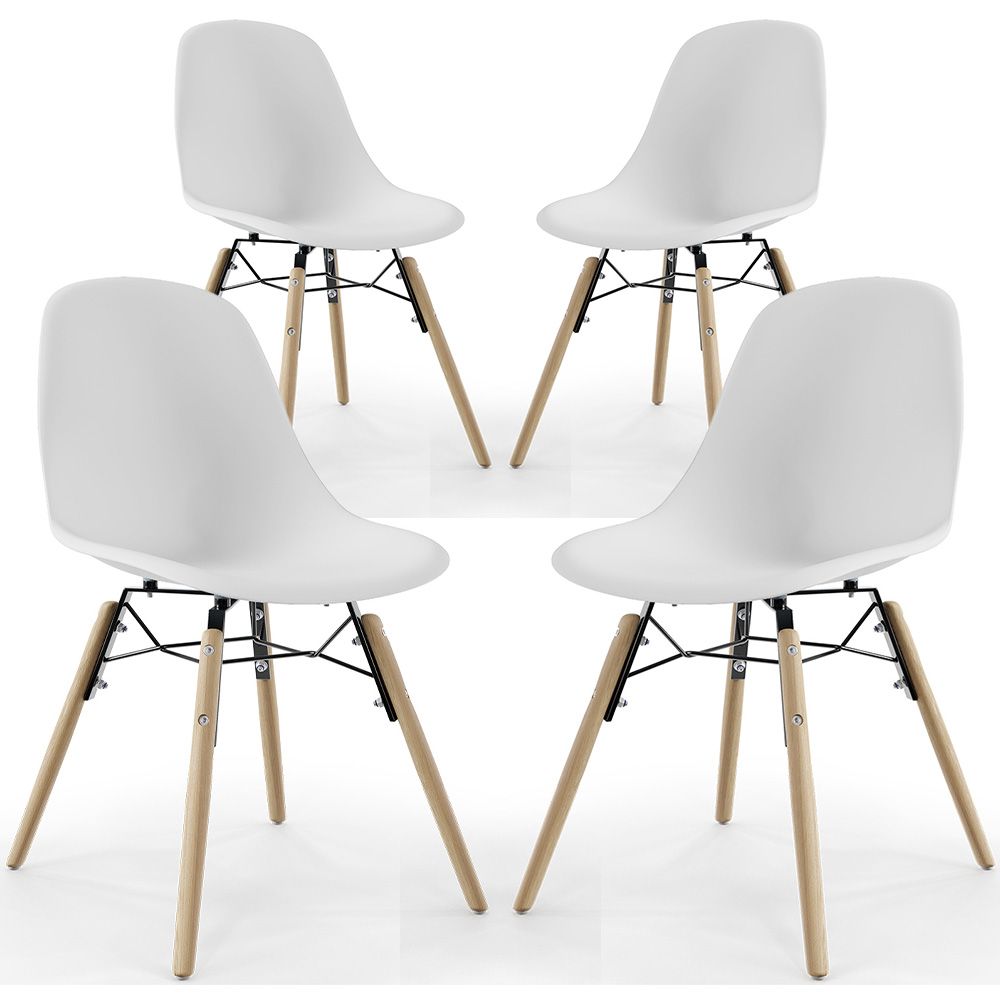 Sedia da Pranzo - Design Scandinavo - Gambe in Legno - Set di 4 - Skögur image 8