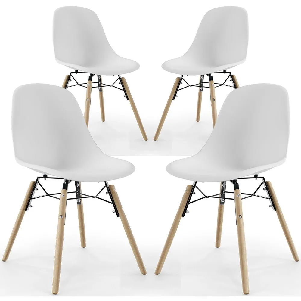 Sedia da Pranzo - Design Scandinavo - Gambe in Legno - Set di 4 - Skögur image 8