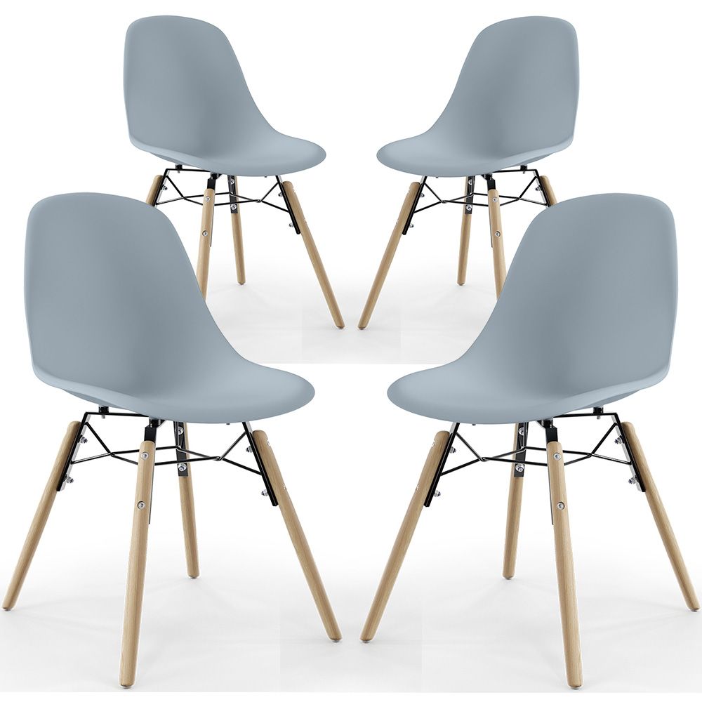 Sedia da Pranzo - Design Scandinavo - Gambe in Legno - Set di 4 - Skögur image 8