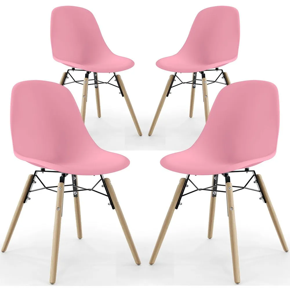 Sedia da Pranzo - Design Scandinavo - Gambe in Legno - Set di 4 - Skögur image 8
