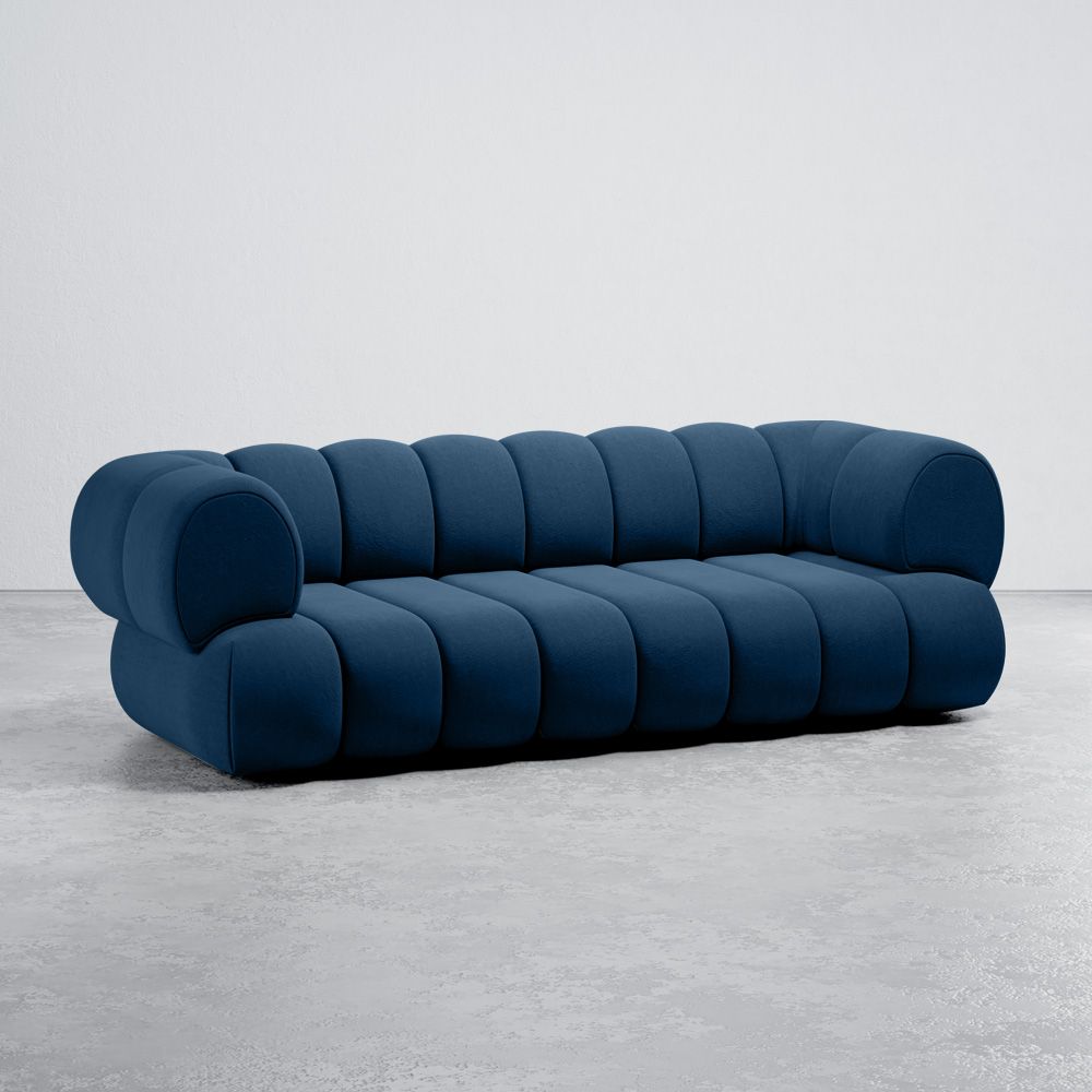 Divano Rivestito in Velluto - Stile Moderno - 2/3 Posti - Curvo Teddy image 8
