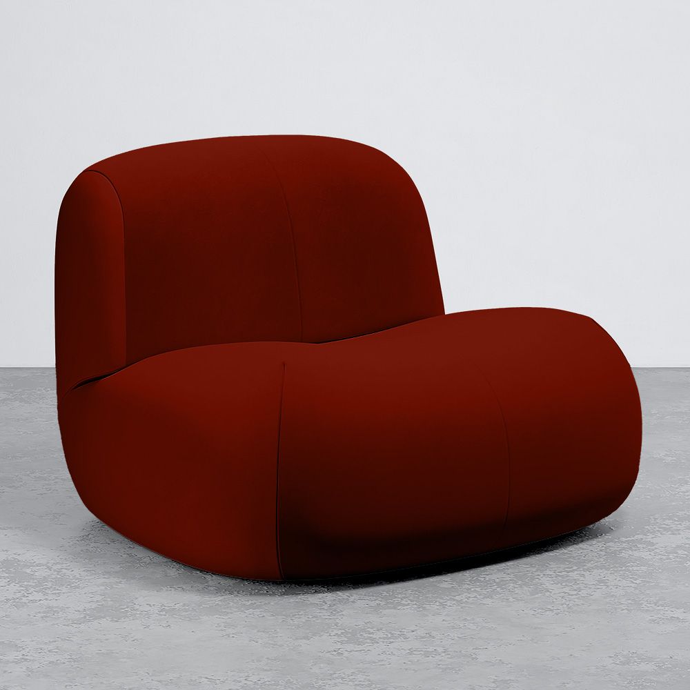 Poltrona Moderna Minimalista a Design Curvo Imbottita in Velluto - Comfort e Stile Contemporaneo - Büba image 8