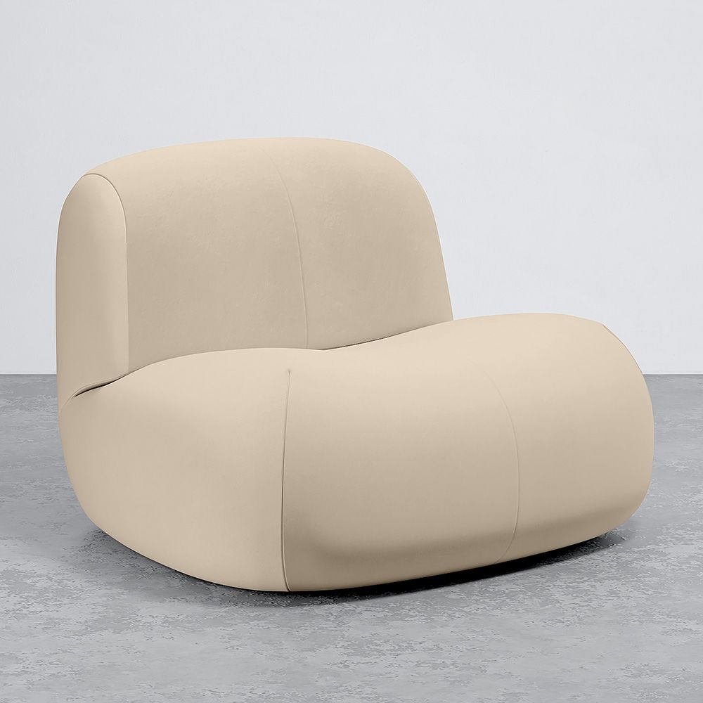 Poltrona Moderna Minimalista a Design Curvo Imbottita in Velluto - Comfort e Stile Contemporaneo - Büba image 8