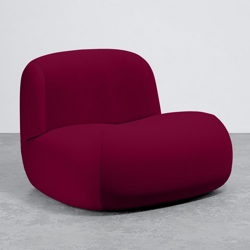Poltrona Moderna Minimalista a Design Curvo Imbottita in Velluto - Comfort e Stile Contemporaneo - Büba image 8