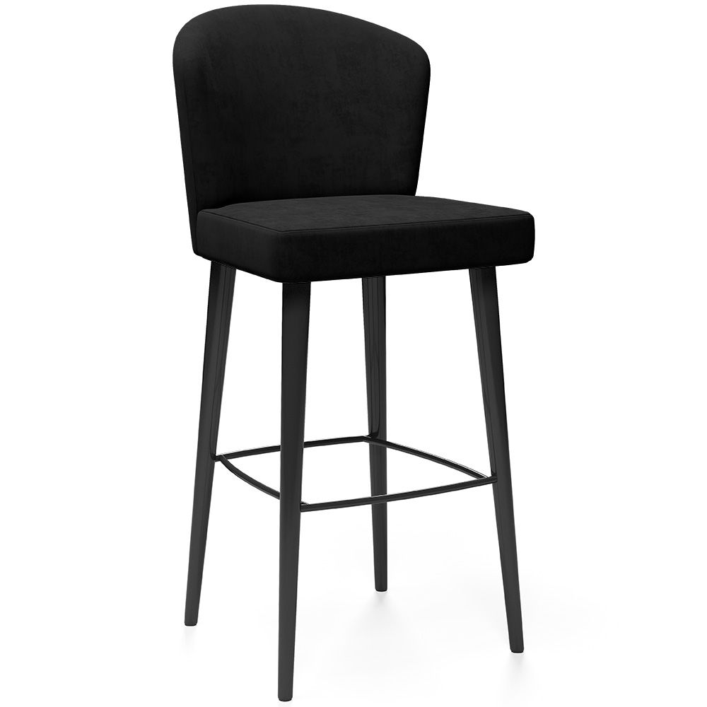 Sgabello da Bar Rivestito in Velluto - Design Moderno e Premium per Ristoranti, Hotel e Case - Velvet Icon image 8