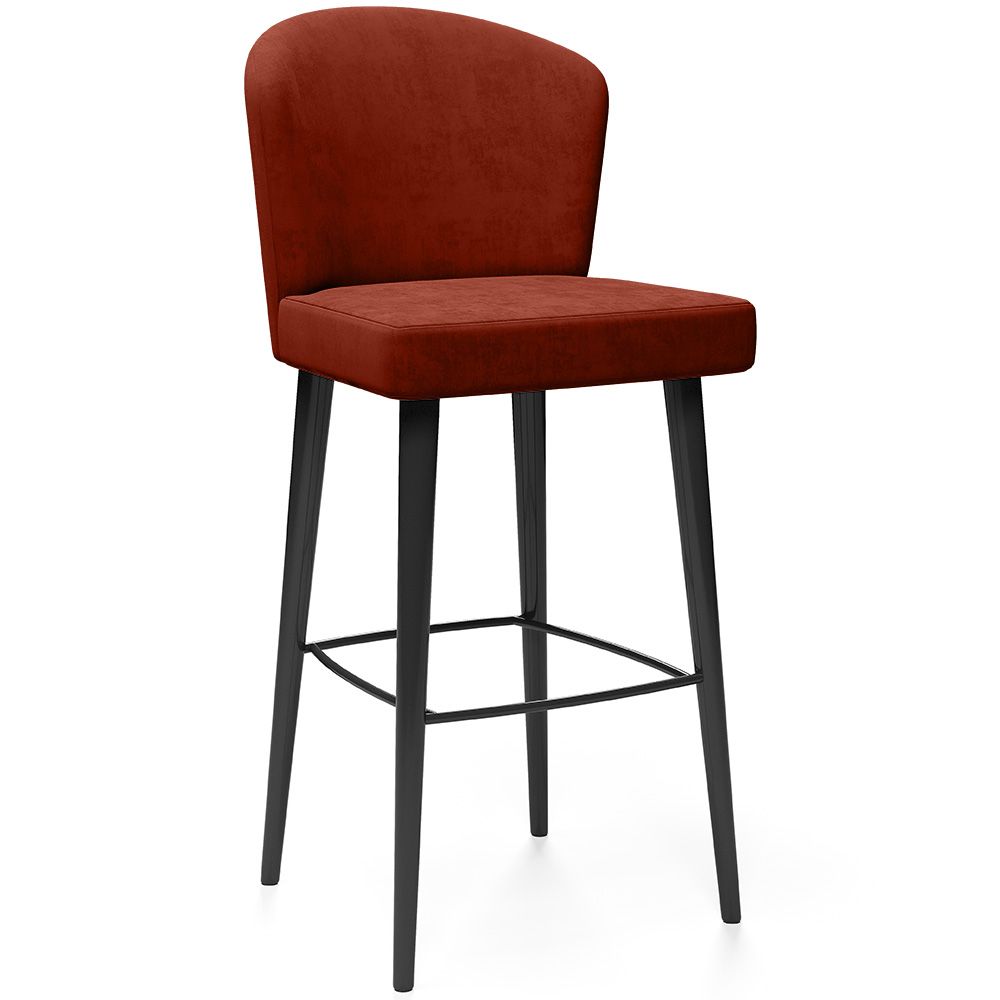Sgabello da Bar Rivestito in Velluto - Design Moderno e Premium per Ristoranti, Hotel e Case - Velvet Icon image 8