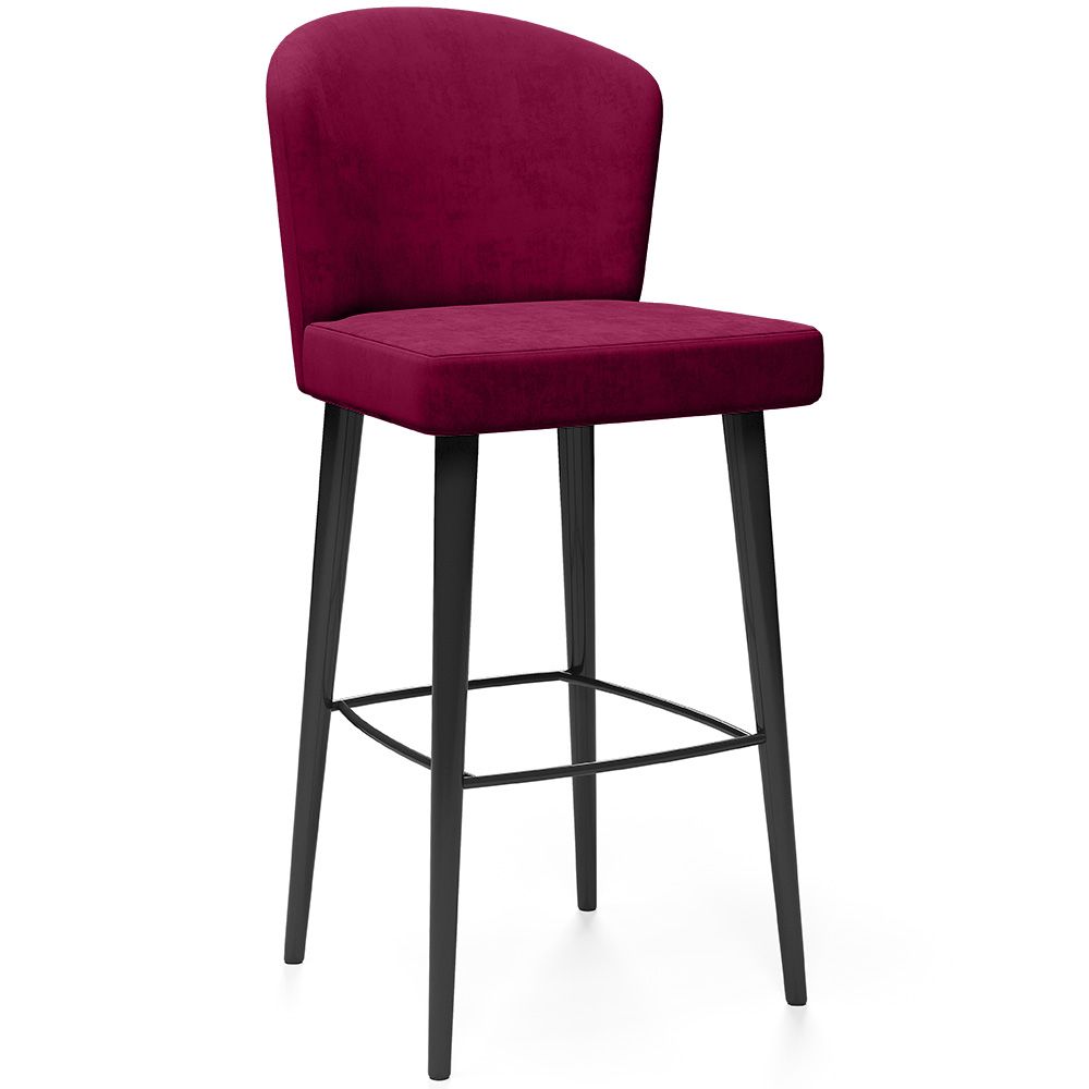 Sgabello da Bar Rivestito in Velluto - Design Moderno e Premium per Ristoranti, Hotel e Case - Velvet Icon image 8