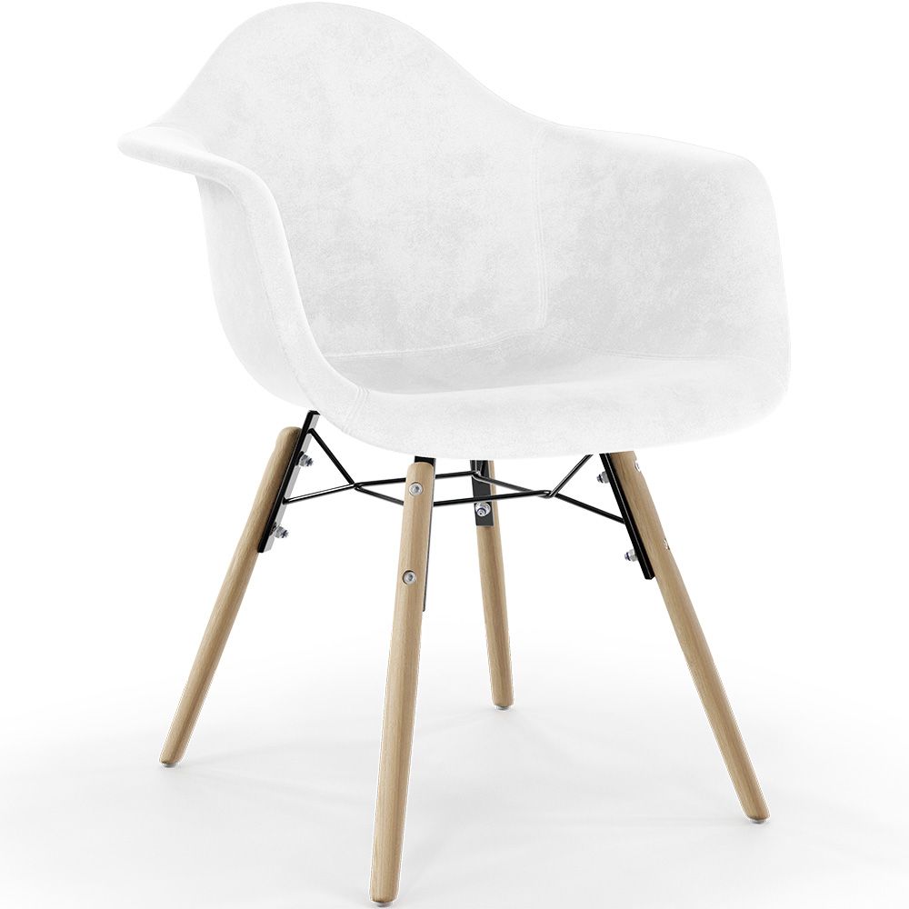Sedia da Pranzo in Velluto - Design Scandinavo e Gambe in Legno - Nordika image 8