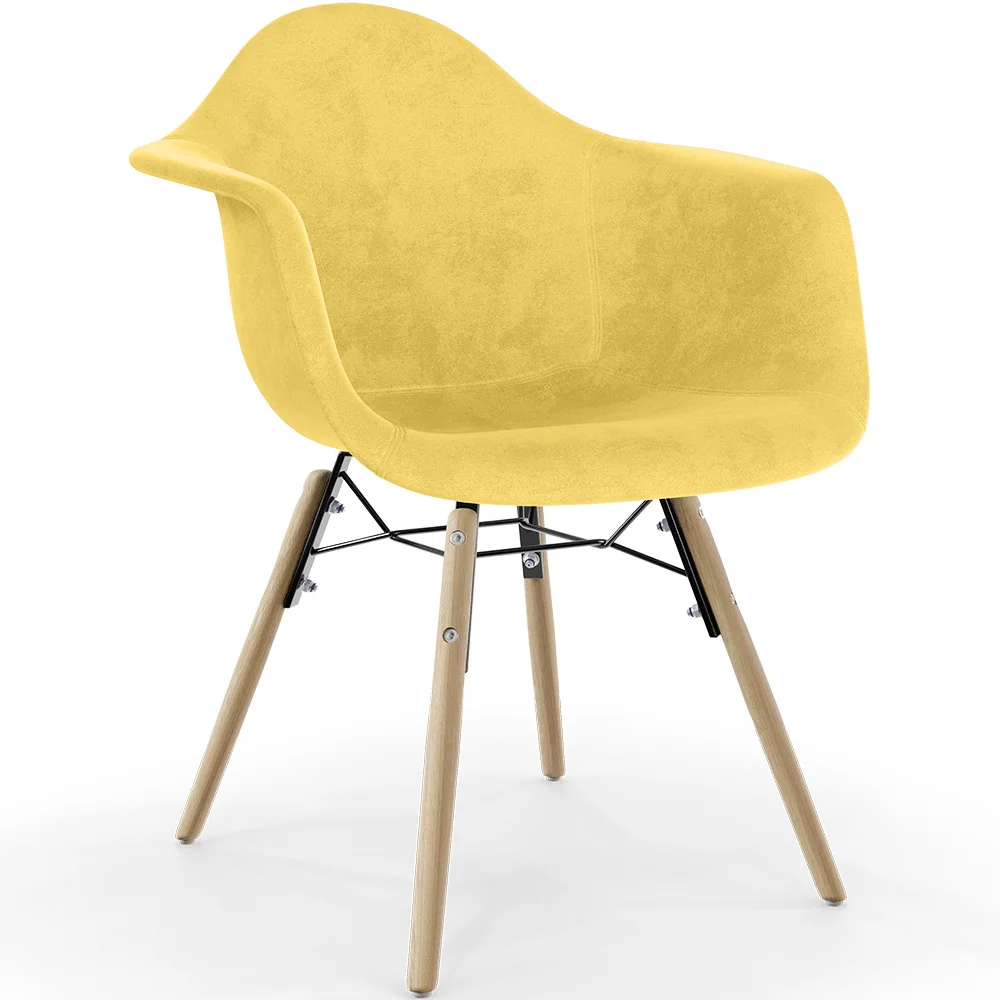Sedia da Pranzo in Velluto - Design Scandinavo e Gambe in Legno - Nordika image 8