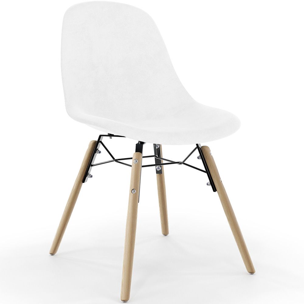 Sedia da Pranzo in Velluto - Design Scandinavo e Gambe in Legno - Skögur image 8