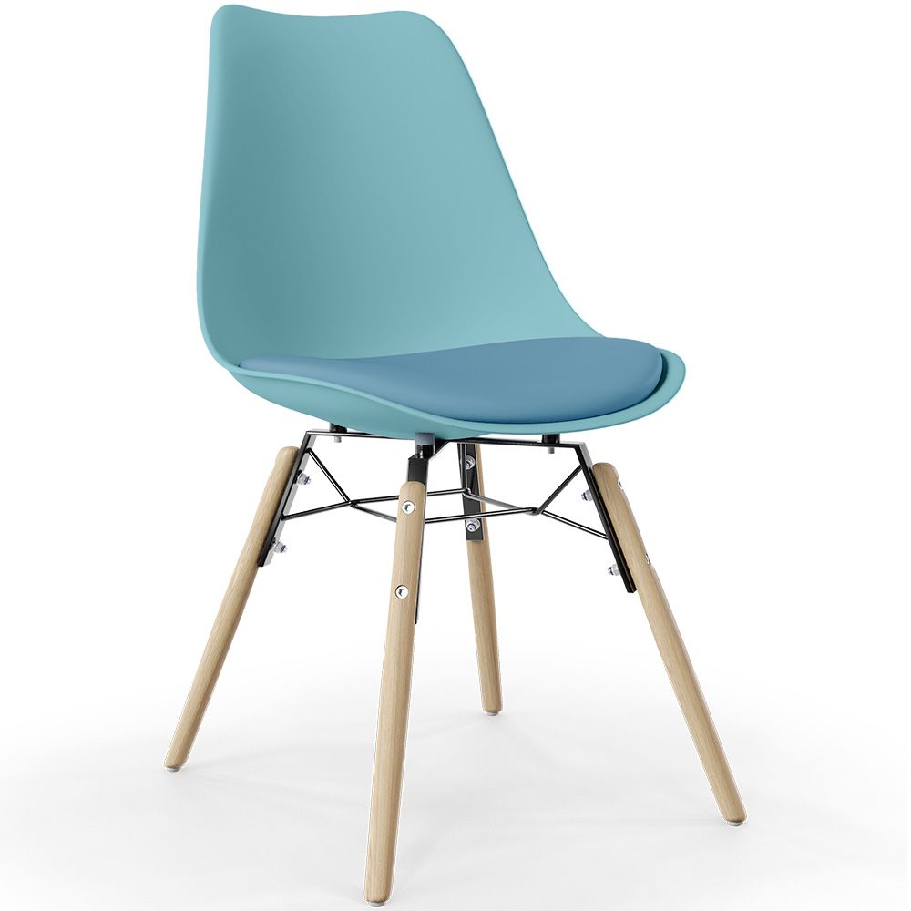 Sedia da Pranzo con Cuscino - Design Scandinavo e Gambe in Legno - Skögur image 8