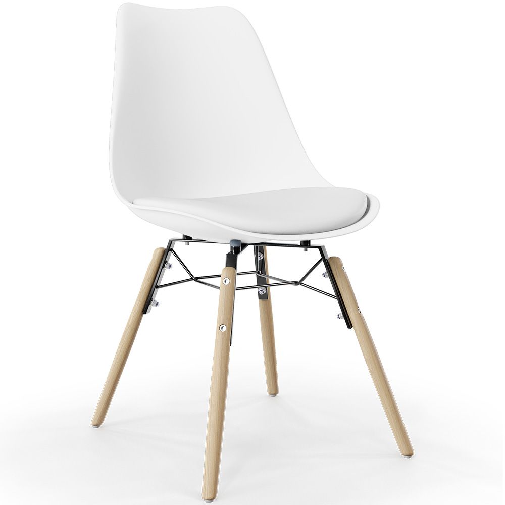 Sedia da Pranzo con Cuscino - Design Scandinavo e Gambe in Legno - Skögur image 8