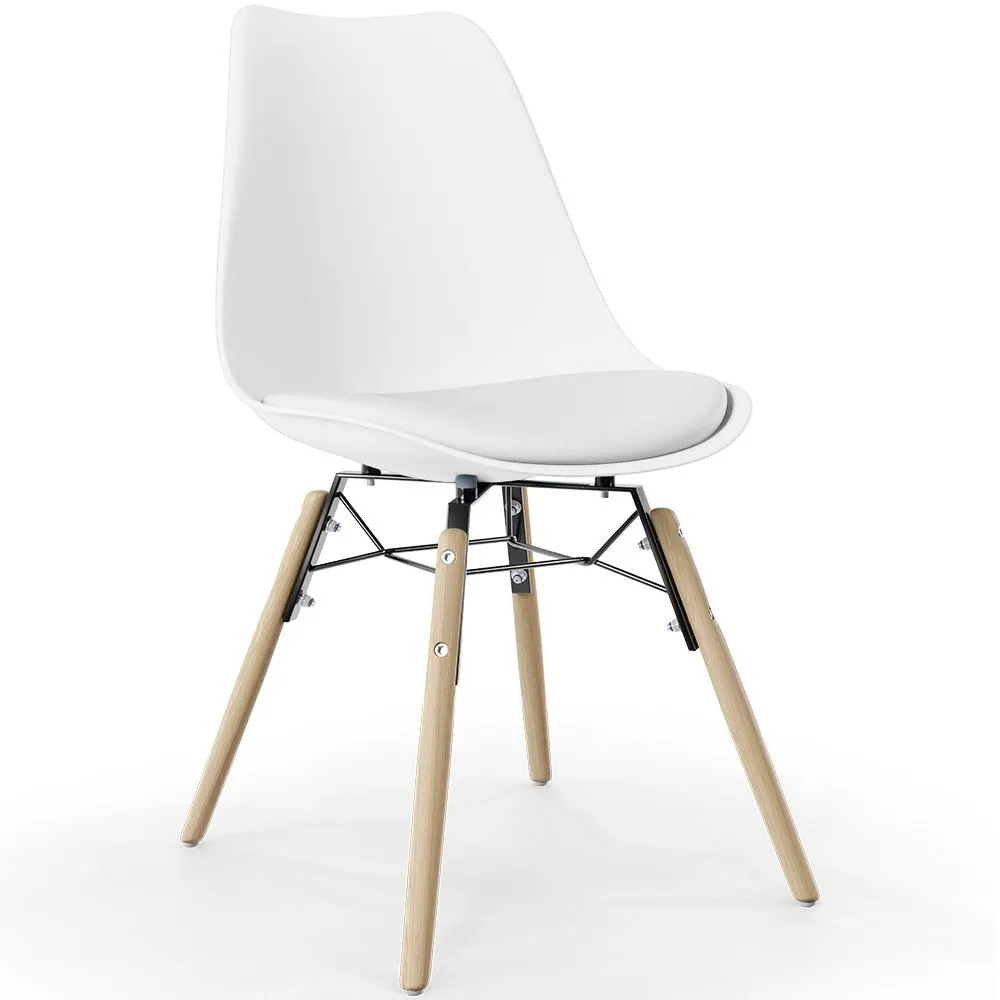 Sedia da Pranzo con Cuscino - Design Scandinavo e Gambe in Legno - Skögur image 8